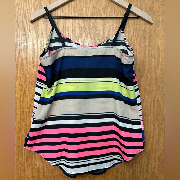 Jessica Simpson tank top multicolor stripes flowy size Small striped pink white - Picture 13 of 16